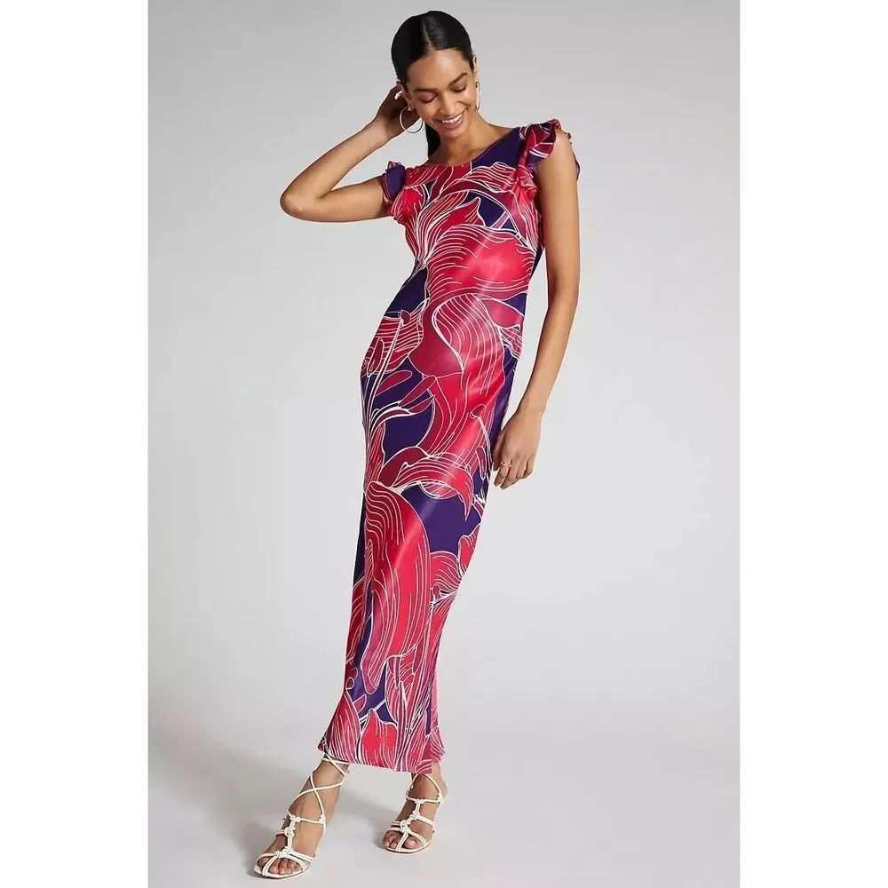 Anthropologie Conditions Apply Low-Back Bias Dress